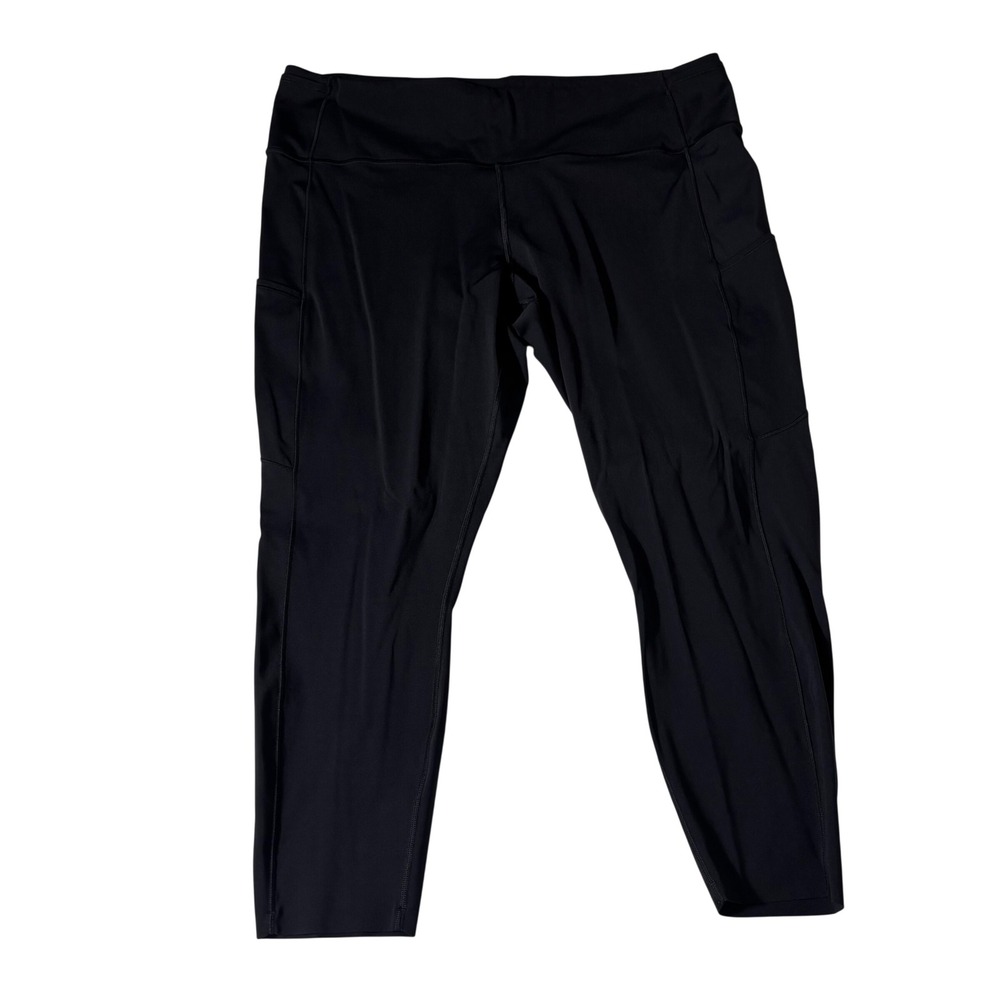 Lululemon Fast and Free High Rise Tights 23 Black Nulux Running Leggings Size 20